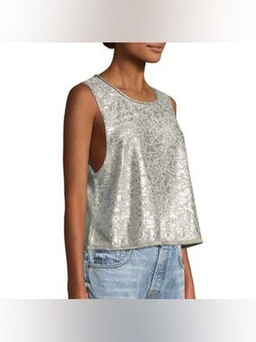 Free People Metallic Cropped Tank